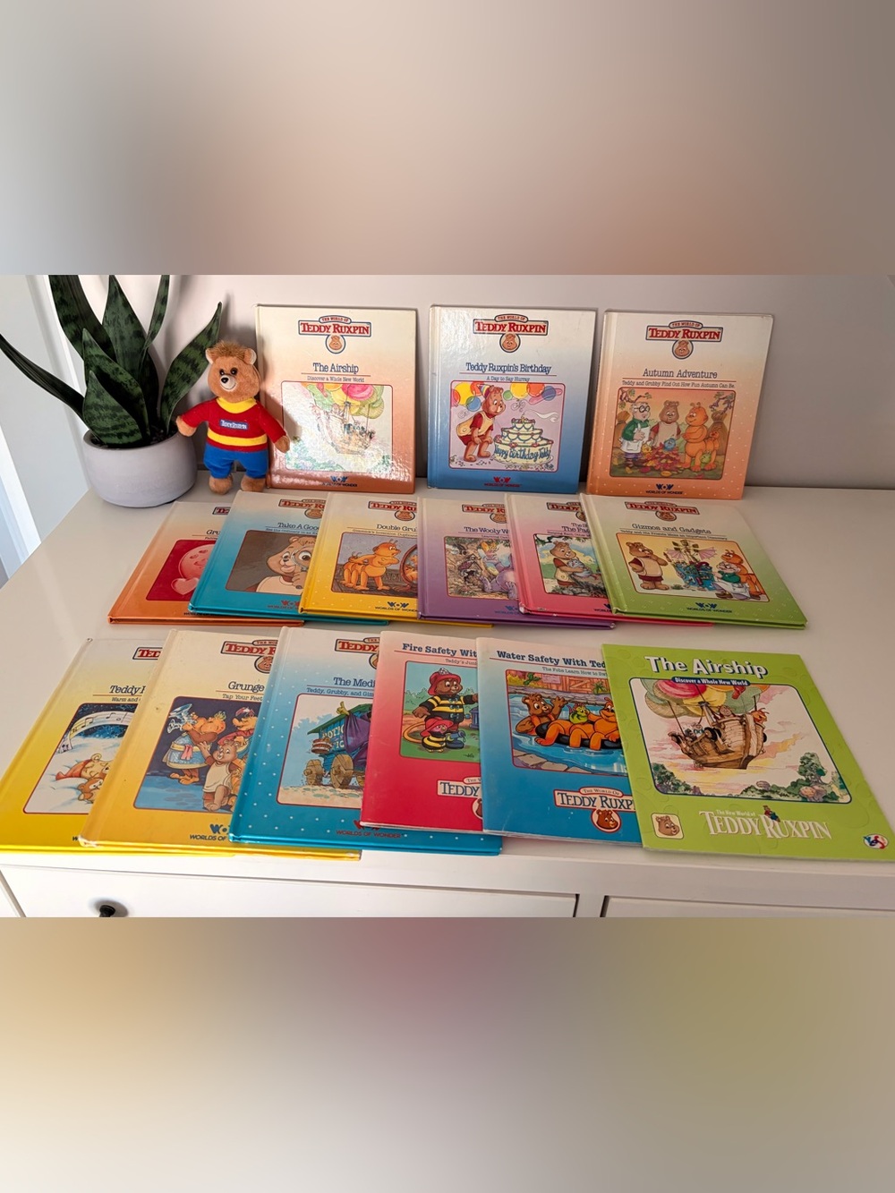 Teddy Ruxpin books and plush toy
